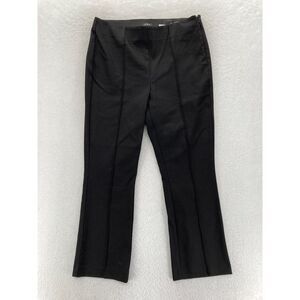 LOFT Pants Women's 10 Black Stretch Fabric Curvy‎ Fit Slim Leg Cropped Low Rise